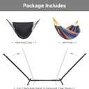 SUNCREAT 2-in-1 Convertible Backyard Fabric Hammock with Stand, Large Hammocks for Outside, Patented, Purple Stripe