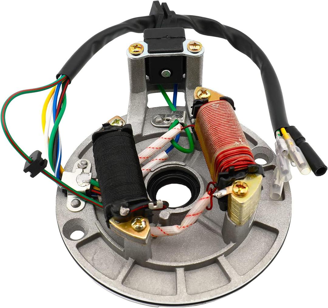 2 Coil Ignition Magneto Stator Plate Replacement for Taotao Kazuma Meerkat Mini Falcon scooter compatible with125cc 110cc 90cc 70cc 50cc dirt bike