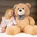 MorisMos Big Teddy Bear, 55inch Large Teddy Bear Plush, Lifesize Stuffed Animals Gifts for Girlfriend, Boyfriend, Brown
