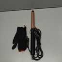 Dual Voltage Curling Iron 1 Inch Long BarrelCeramic Fast-Heating Hair Styling Tool for Short & Long Hair, Travel Curling Wand with 12 Levels Smart Temperature Control and Safety Glove (Rose Gold)