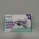 Door Lever Lock (2 Pack)  Prevents Toddlers from Opening Doors  Easy One-Hand Operation for Adults  Durable ABS with 3M Adhesive Backing  No Tools Needed for Install (White)