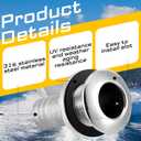 2 Pcs Thru Hull Fittings for Boats 3/4 316 Stainless Steel Thru Hull Connector Marine Combo Grade Barbed Boat Plumbing Fittings with Nut Gasket for Boats Yachts Rvs