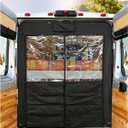Insulated Rear Door Curtain Fit for RAM Promaster 2007-2025 High Roof, AC Air Saver & Heat Blocker, Thermal Blackout, Waterproof All-Season Climate Control, Auto-Close Magnets, Vanlife