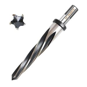 3/4 Bridge Construction Reamer Drill Bit, M2 HSS Taper Chucking Reamer for Steel Alloy Metal Wood Plastic, 1/2" Non-Slip Shank, 5-Spiral Flutes Car Reamer, to Align or Enlarge Holes, 19mm