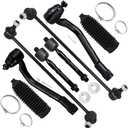 SCITOO 8pcs Front Suspension Kit Outer Inner Tie Rod End w/Boot Sway Bar fit 2011-2012 for Hyundai for Sonata for Kia Optima