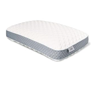 SEALY Essentials Pillow, Standard, White 2 Count & Molded Bed Pillow for Pressure Relief, size 18×28×2 inch, White Grey