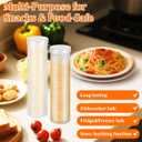 2Pcs Clear Round Crackers Containers Airtight Cookie Keeper Snack Storage Jar for Pastries Chips Donuts Kitchen Pantry Organizer for Home Use