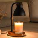 SOKCVSEA Candle Warmer Lamp - Candle Lamp Warmer with Timer Height Adjustable, Birthday Gifts for Mom Women, House Warming Gifts New Home Decor, Wax Melt Warmer with 2 Bulbs A.Black