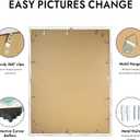 Hongkee 24x32 Poster Frame, Distressed White Wood Style, Wall Mounting