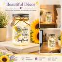 Sunflower Gifts for Women, Birthday Gifts for Women, Mason Jar Night Light