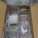 Clear Adhesive Wall Storage Bins, 4 Large & 4 Small Cabinet Door Organizer Holders, Hanging Wall Mount Pockets, Plastic Cups for Shower Bathroom Makeup Office Craft Remote Kitchen Sink RV Organization