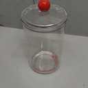 67oz Clear Candy Jar with Lid for Office Desk, Plastic Cookie Storage Jar for Kitchen Counter, 2000ml