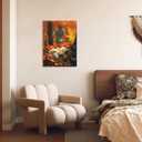 3 x OTOSTAR Jesus and Lamb Canvas Wall Art Jesus Runs for the Lost Sheep In Autumn Forest Picture Wall Art Canvas Print Christian for Living Room Bedroom Church Home Decor - 12 x 16 Inch