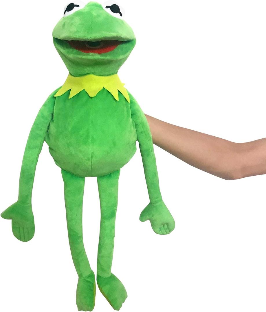 Kermit Frog Hand Puppet, Kermit The Frog Stuffed Plush Toy for Boys & Girls, The Puppet Movie Show Soft Frog Doll for Role Play - 24 Inches