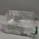 BINO | Plastic Storage Bins, Medium - 2 Pack | THE LUCID COLLECTION | Multi-Use Built-In Handles | BPA-Free | Clear Storage Containers | Fridge Organizer | Pantry & Home Organization