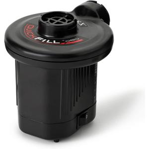 Intex 66619E 120 Volt Quick Fill AC Electric Air Pump with 3 Nozzles, Black