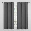 NICETOWN Thermal Insulated Grommet Blackout Curtains for Bedroom (2 Panels, W42 x L63 Inch, Grey)