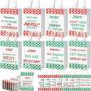Glenmal 24 Pcs Christmas Funny Gift Bags with Handles Bulk Xmas Funny Gift Wrapping Paper Kraft Treat Goodie Bags 5.9 x 3.1 x 8.3 Inch Hilarious for Holiday Birthdays Paty