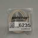 SANSTHS Womens Waist Belt with Unique Silver Irregular Buckle for Jeans Pants Dresses, Trendy Belt for Ladies, Beige M