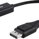 PHILIPS DisplayPort to HDMI Adapter, Unidirectional, Works with Laptops, Tablets, Full HD 1080p, 4K Ultra HD, Mac and PC Compatible, Compact Design, Portable, Black, SWV9200G/27 (1 Pack)