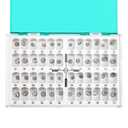 Dental Preformed Temporary Crown Primary Molar Metal Stainless Steel Teeth Crown Dentistry Orthodontic Material Therapy Tools for Kid and Adult 48Pcs/Box