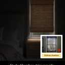 UNISHADES Cordless Bamboo Roman Shades for Windows, Blinds Size (28" W 64" H) Colour (Highfield Teak)
