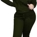 Nimsruc Two Piece Outfits for Women Casual Sweatsuits Set Long Sleeve Hoodie Tracksuit (Small, 9014 Army Green)