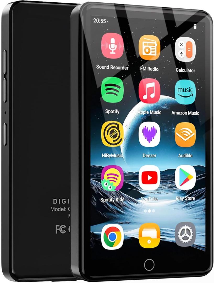 160GB MP3 Player with Android 13 OS, 4.02" MP4 Player with Bluetooth and WiFi, Music Player for Kids with Speakers, Android MP4 MP3 Player with Parental Controls, Play Store (Midnight)