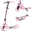 Aero Scooter for Kids 5-8 | Dynamic Lights, Hand Brake & Shock Absorption | Boys Girls 2 Wheels Kick Scooter | Foldable & Height Adjustable