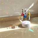 Automatic Rotating Suncatcher for Windows - 6 Pcs Crystal Prisms Rainbow Maker, Indoor/Outdoor Decor for Living Room, Garden, Office, Unique Gift for Mother's Day, Birthday, Wedding (Color Set1)