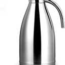 Bonnoces 68 Oz Stainless Steel Thermal Carafe - Double Walled Vacuum Insualted Thermos/Carafe with Lid - Coffee/Tea Carafe Heat & Cold Retention - 2 Liter