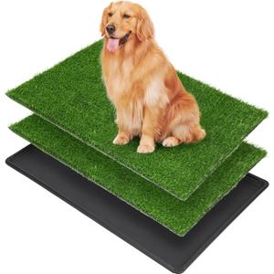 LOOBANI Dog Grass Pad with Tray - 41x26.8in for Potty Training