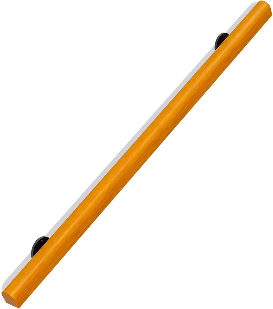 Wood Handrails for Indoor Stairs, 5ft Safety Non-Slip Stair Railing, Professional Pine Handrails Support Rod Complete Kit, for Bars Lofts Kindergarten Guardrail Corridor