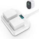 HOLACA Battery Charger Station Compatible with Arlo Ultra/Ultra 2 Arlo Pro 3 Pro 4 Pro 5S Pro 6/6 XL Security Camera - Dual Charging Station (LED Display) - Charger for Arlo Battery Only