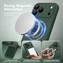 Magnetic for iPhone 17 Pro Case, Compatible with MagSafe, [Full Camera Protection][Screen Protector] Silicone Shockproof Protective Phone Case for iPhone 17 Pro 6.3", Alpine Green