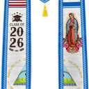 National Flag Graduation Stole Class of 2026 with Gift Box, Graduation Sash for High School & University 72" Long (Blue)