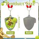 Remuuly Award Medals Bulk Soccer Football Basketball Tennis Cheer Metal Winner Award Medals 3.35'' Shield Shape with Neck Ribbons Sport Team Participation Prize Gift