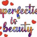 Beautiful Quote Wall Decal Imperfection is Beauty Imperfection is Beauty Cute Coloured Size: 30 Inch X 21 Inch