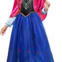 Funna Princess Costume for Women Dress Adult Halloween Cosplay with Capes (Medium (8-10), Blue)