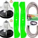 Mower Deck Rebuild Kit for 46 inch MTD CRA ftsman Troy Bilt T1900 T1600 Bro nco 13AL78KT066 Include 2 Spindle 618-06989 918-06989 2 Blade 742-04244 742-04290 1 Be lt 754-04219