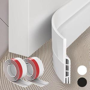 3 x Door Draft Stopper, Door Sweep for Bottom, Under Door Gap Filler Noise Blocker, Weather Stripping Seal for Cold Air Soundproof Insulation, for Exterior and Interior Doors, 39 Inch, White, 2