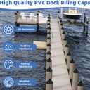 Dock Piling Caps, Flat Top Design Piling Caps and Cone Style Pylon Cap for Marine Docks Post Pole, Marine Dock Flat/Coned Piling Cap Cover for Post Pole Pylon Pipe