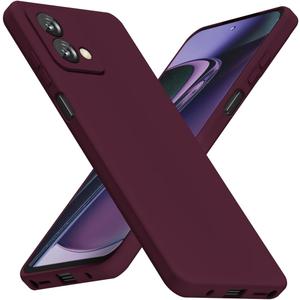 LoeoeL for Motorola Moto G Stylus 5G 2023 Phone Case Silicone, Minimalist Ultra Thin Slim Soft Rubber Gel Solid Color Matte TPU Cute Case for Women, Girly Design & Camera Cover, Burgundy Maroon
