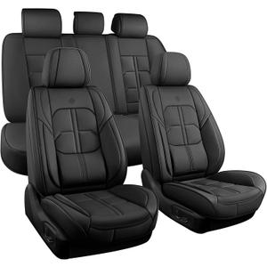 Car Seat Covers Full Set for 5 Seats Lumbar Support Breathable