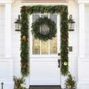 2 PCS Norfolk Pine Garland Christmas Garland, 6FT Cedar Garlands Real Touch Artificial Greenery Garlands Christmas Decorations for Mantle, Table, Wall, Indoor, Outdoor, Holiday