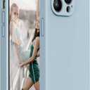 Miracase Designed for iPhone 14 Pro Max Phone Case with Screen Protector,[Upgraded Enhanced Camera Protection],Shockproof Liquid Silicone Case with Microfiber Lining,6.7 inch, Light Green