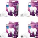 Philips LED A19 Ultra Definition Frosted Dimmable LED Light Bulbs - Flicker-Free 60w Light Bulbs with EyeComfort Technology - Daylight 5000K Lightbulb - 800 Lumen - E26 Base - 4 Pack
