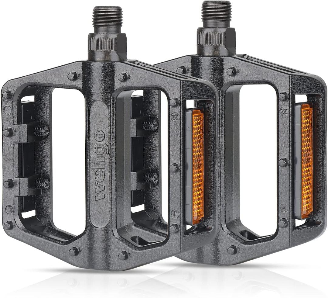 MOHEGIA Bike Pedals,Mountain Bicycle Pedal Sets,9/16 Compatible, Non-Slip Aluminum Alloy Replacement for BMX MTB-Pair