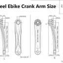 PROWHEEL Ebike Crank Arm in Square Hole,140MM/152MM/160MM/165MM/170MM/175MM Black Bike Crank Arm for Electric Bike, Mid Mounted Motor, Torque(1 Pair)