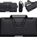 Dual Phone Holster for iPhone 15 14 13 12 11 Pro Max Series with Separate Card Holder, Dual Phone Case for Two Phones for S22 Plus/S21 Plus/S20 Plus (Black)